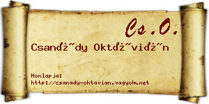 Csanády Oktávián névjegykártya